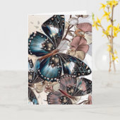 ***MAART BIRTHDAY** WISSEN EN BUTTERFLIES OOK! KAART (Gele Bloem)