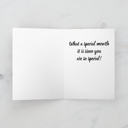 ***MAART BIRTHDAY*** WIST NAAR EEN SPECIALE PERSOO KAART (Binnen)