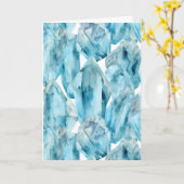 Maart Birthstone Aquamarijn Verjaardag Kaart (Gele Bloem)