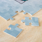 Maart Birthstone Dragon: Aquamarine Legpuzzel (Zijkant)