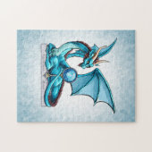 Maart Birthstone Dragon: Aquamarine Legpuzzel (Horizontaal)