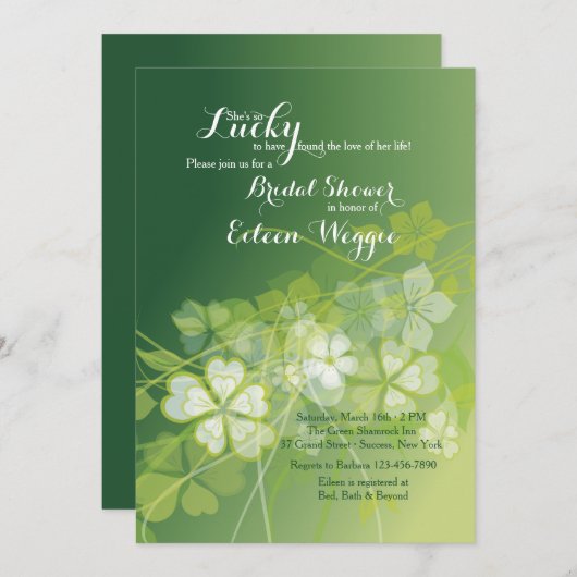 Maart Blooms Bridal Shower Kaart (Voorkant / Achterkant)