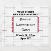 Maart Bracket Basketball koninklijke partij Bier Etiket (Enkel label)
