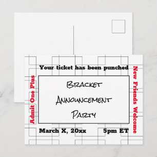 Maart Bracket Basketball koninklijke partij Briefkaart