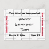 Maart Bracket Basketball koninklijke partij Briefkaart (Voorkant)