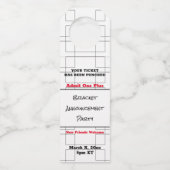 Maart Bracket Basketball koninklijke partij Flessenhanger (Voorkant)