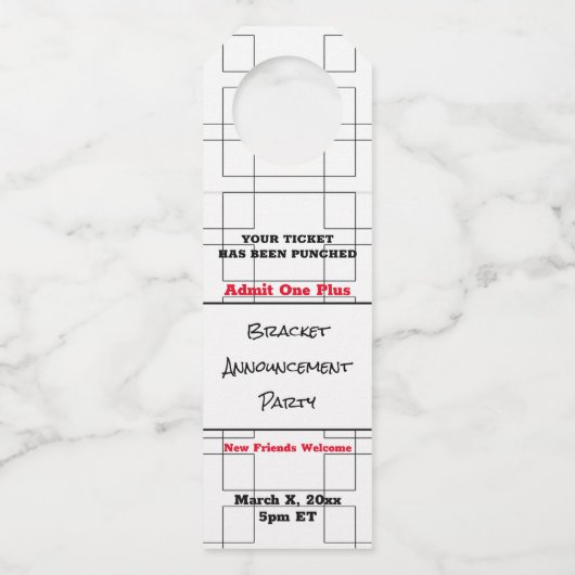 Maart Bracket Basketball koninklijke partij Flessenhanger (Voorkant)