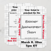 Maart Bracket Basketball koninklijke partij Kaart (Voorkant / Achterkant)