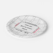 Maart Bracket Basketball koninklijke partij Papieren Bordje (Gekanteld)