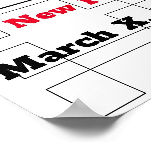 Maart Bracket Basketball koninklijke partij Poster (Hoek)