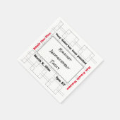 Maart Bracket Basketball koninklijke partij Servet (Hoek)