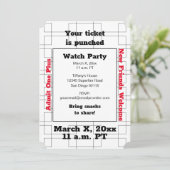 Maart Bracket Basketball Watch Party Kaart (Staand voorkant)