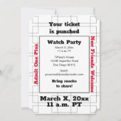 Maart Bracket Basketball Watch Party Kaart (Voorkant)