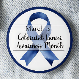 Maart Colorectale Kankerbewustzijnsmaand Ronde Button 5,7 Cm