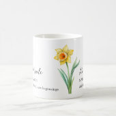 MAART DAFFODIL GEBOORTE BLOEM MAAND NAAM CADEAU KOFFIEMOK (Center)