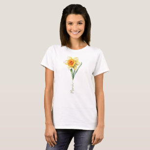 Maart Daffodil Geboorte Maand Bloem T-shirt