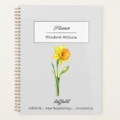 MAART DAFFODIL GEBOORTEBLOEM GEPERSONALISEERD PLANNER (Voorkant)