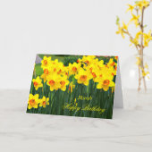 Maart die de Gele Verjaardag van Gele narcissen Kaart (Gele Bloem)