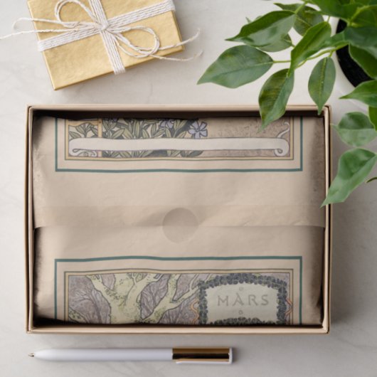 Maart door Eugene Grasset Tissuepapier (Geschenk)