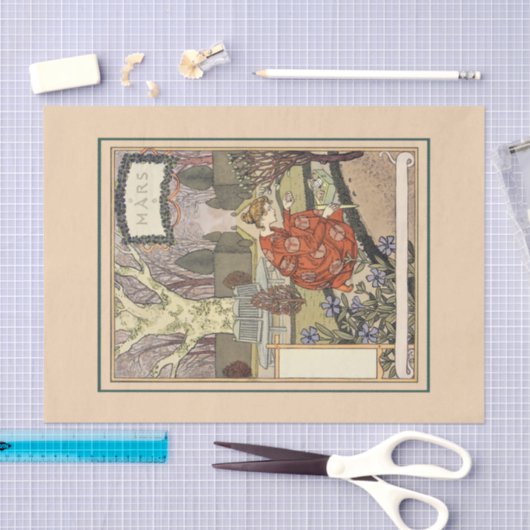 Maart door Eugene Grasset Tissuepapier (Craft)