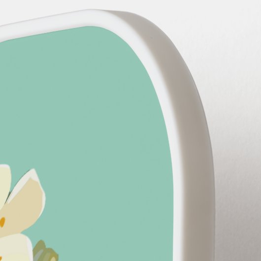 Maart Geboorte Bloem Aangepaste Naam Pickleball Paddle (Links Detail)