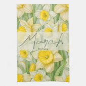 Maart Geboorte bloem Daffodil Theedoek (Verticaal)