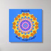 Maart Geboorte Bloem Gepersonaliseerde Mandala Zen Canvas Afdruk (Voorkant)