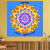 Maart Geboorte Bloem Gepersonaliseerde Mandala Zen Canvas Afdruk (Insitu (Woonkamer))