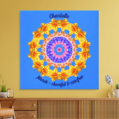 Maart Geboorte Bloem Gepersonaliseerde Mandala Zen Canvas Afdruk (Insitu (Woonkamer))
