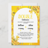 Maart Geboorte Daffodil Dubbele Viering Verjaardag Kaart (Voorkant)