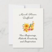 Maart Geboorte Maand Bloem Daffodil Geboortegesche (Voorkant)