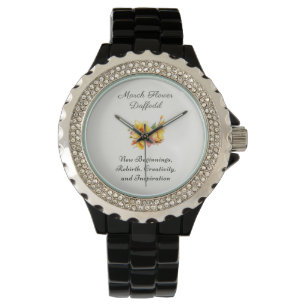 Maart Geboorte Maand Bloem Daffodil Geboortegesche Horloge
