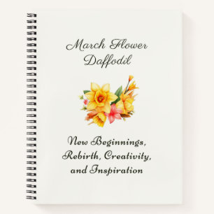Maart Geboorte Maand Bloem Daffodil Geboortegesche Notitieboek
