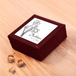 Maart Geboorte Maand Bloem Daffodil Minimalist Cadeaudoosje<br><div class="desc">Vier een verjaardag in maart met deze elegante,  gepersonaliseerde geschenkdoos met de geboortebloem narcis! Gemaakt van gelakt hout met een zacht vilten interieur,  het is perfect voor het opslaan van sieraden en souvenirs. Een minimalistisch,  doordacht geschenk dat schoonheid en betekenis toevoegt aan elk collectie.</div>