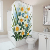 Maart Geboorte Maand Bloem Daffodil. Spring Daffod Douchegordijn (In situ)
