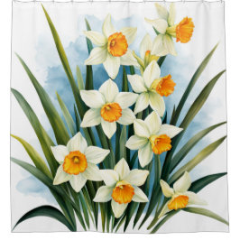 Maart Geboorte Maand Bloem Daffodil. Spring Daffod Douchegordijn