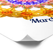 Maart Geboortebloem Gepersonaliseerde Quote Kind K Poster (Hoek)