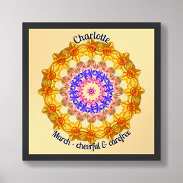 Maart Geboortebloem Gepersonaliseerde Quote Kind K Poster