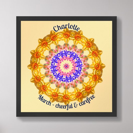 Maart Geboortebloem Gepersonaliseerde Quote Kind K Poster