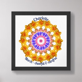 Maart Geboortebloem Gepersonaliseerde Quote Kind K Poster