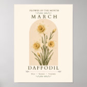 Maart Geboortebloem Narcis Poster (Voorkant)