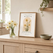 Maart Geboortebloem Narcis Poster