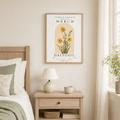 Maart Geboortebloem Narcis Poster