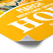 Maart Geboortemaand Bloem Christelijke Wall Art Poster (Hoek)