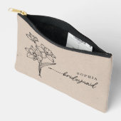 Maart Geboortemaand Bloem Gepersonaliseerde Bruids Etui (Open)