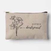 Maart Geboortemaand Bloem Gepersonaliseerde Bruids Etui (Voorkant)