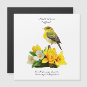 Maart Geboortemaand Bloem Levendig Verjaardagscade