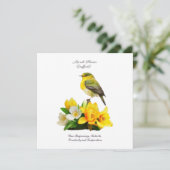 Maart Geboortemaand Bloem Levendig Verjaardagscade (Staand voorkant)