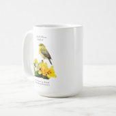 Maart Geboortemaand Bloem Levendig Verjaardagscade Koffiemok (Voorkant links)