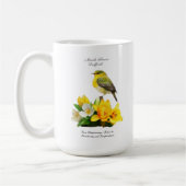 Maart Geboortemaand Bloem Levendig Verjaardagscade Koffiemok (Links)